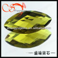 wholesale marquise faceted cut olive glass gemstone